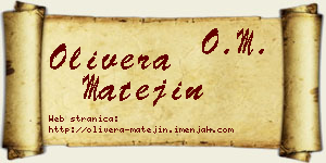 Olivera Matejin vizit kartica